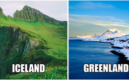 Chuyện ngược đời: Tại sao Iceland lại toàn màu xanh, Greenland lại ngập tràn màu trắng?