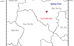 Động đất 3.8 độ Richter ở huyện Bắc Trà My