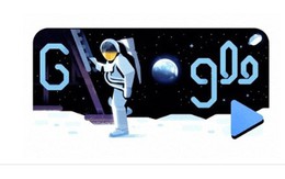 Google Doodle 19/7: Tái hiện thời khắc giấc mơ thành sự thật, con người bước lên Mặt Trăng
