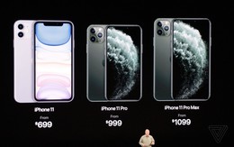 Apple ra mắt 3 điện thoại mới: iPhone 11, 11 Pro và 11 Pro Max; giá từ 699 USD