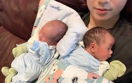 Trương Nam Thành lần đầu tiết lộ ảnh hai con sinh đôi với vợ đại gia hơn 15 tuổi