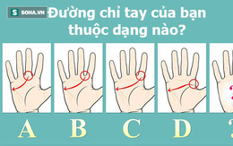 Đường chỉ tay của bạn trông thế nào? Nếu ở dạng A, bạn có tướng làm lãnh đạo