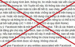 Nhẹ dạ cả tin, người dùng Facebook Việt lại sập bẫy trò lừa bắt đăng tải lại status để bảo vệ thông tin cá nhân