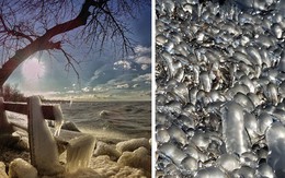 Muốn biết mùa đông có thể kì quái đến mức nào, hãy xem cảnh tượng ở hồ Balaton của Hungary