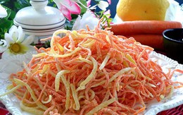 Cách làm mứt cà rốt sợi 'mix' vỏ cam thơm ngon, cực hợp vị