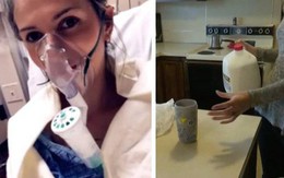 Đang rót sữa vào cốc cho con, người mẹ bỗng gặp tai nạn bị thương khắp mặt bởi vụ nổ cốc chưa từng xảy ra