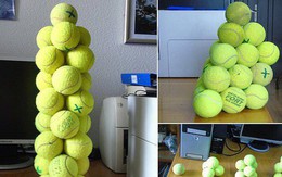 Không cần keo hay hồ dán, nhà vật lý vẫn dựng được cả tòa tháp bóng tennis bằng một thứ chúng ta vẫn tiếp xúc mỗi ngày