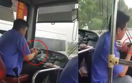Đình chỉ tài xế xe buýt vừa lái xe vừa cắm mặt vào điện thoại nhắn tin, đọc báo