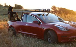 YouTuber "thừa tiền" cưa đôi Tesla Model 3 thành xe bán tải