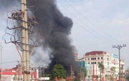 Cháy lớn tại siêu thị 90 K ở thành phố Bắc Giang