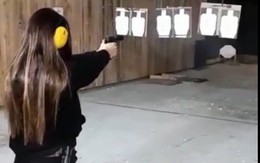 Video: Mỹ nhân tóc dài Israel rút súng ngắn cực nhanh và bắn liên tiếp