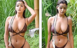 'Kim Kardashian nước Anh' quá gợi cảm với bikini khiến chị em phải ghen tị