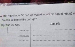 Dân mạng 'đào' lại bài toán lớp 3 tính số vịt khiến giáo viên 'điên đầu'