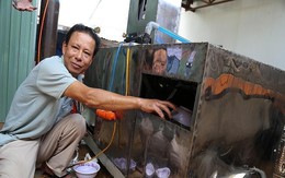 Bác nông dân Tây Nguyên chế tạo máy rửa chén công nghiệp