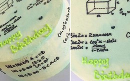 Chiếc bánh sinh nhật có "1-0-2" dành riêng cho team dốt Toán: Ăn một miếng đạt điểm 10, năm hai miếng đỗ luôn ĐH!