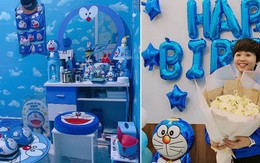 Dân tình choáng với căn phòng ngợp màu xanh của cô gái gần 30 tuổi không chịu lấy chồng vì còn mải mê Doraemon