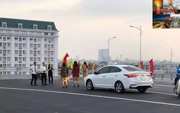 Người dân vô tư đỗ xe 'check in' trên cây cầu hiện đại nhất Hải Phòng