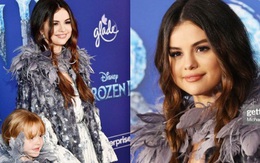 Thảm đỏ "Frozen 2": Selena Gomez gây bão vì đẹp xuất thần, hôn em gái cùng cha khác mẹ thắm thiết