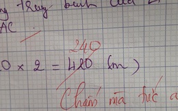 Học sinh làm sai phép toán cực kỳ dễ, cô giáo chấm bài chỉ biết nhận xét: "Chấm mà tức á" khiến dân mạng cười bò