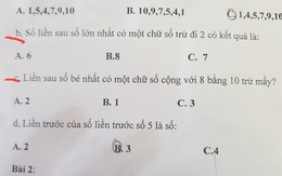 Đề kiểm tra Toán lớp 1 với nhiều câu hỏi hại não đánh đố tư duy trẻ, phụ huynh người đồng tình người phản đối gay gắt