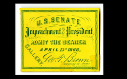 Luận tội Tổng thống: Chiếc vé được săn lùng nhất ở Washington hơn 150 năm trước