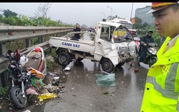 Chiều 30 Tết: Xe máy va chạm với xe tải của công an trên QL 1A khiến 2 người bị thương