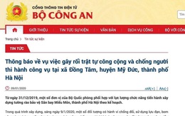 Bộ Công an thông tin vụ Đồng Tâm: 3 cán bộ chiến sỹ công an hy sinh, 1 người chống đối chết