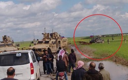 QĐ Mỹ chặn đường, buộc đoàn xe bọc thép Nga quay đầu lao xuống ruộng ở Đông Bắc Syria