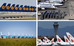 Hàng loạt máy bay “nằm bẹp” vì đại dịch Covid-19