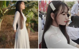 Danh tính nữ sinh Đắk Nông gây "sốt" khi diện áo dài trắng tới trường