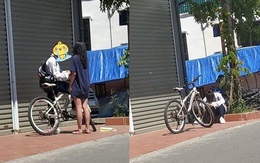 Đạp xe dưới trời nắng gần 40 độ đến tặng quà cho bạn gái, chàng trai bị "phũ" ngồi gục bên đường