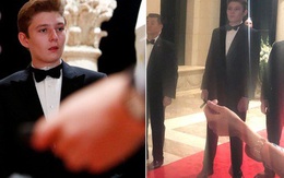 Cậu út nhà Tổng thống Trump lịch lãm vượt trội ở tuổi 13