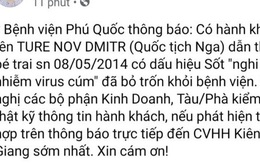 Phú Quốc: Không có chuyện 3 du khách Nga nhiễm cúm, trốn khỏi bệnh viện