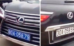 Làm rõ người điều khiển xe Lexus LX570 đầu đeo biển xanh 80A, đuôi đeo biển trắng 30A