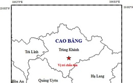 Cao Bằng: Xảy ra trận động đất cường độ 2,8 tại huyện Trùng Khánh