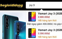 12.000 smartphone hết veo sau 14h lên kệ, Vsmart Joy 3 của tỷ phú Phạm Nhật Vượng lập kỉ lục vô tiền khoáng hậu