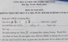 Thanh Hóa yêu cầu tuyệt đối không được vận động người dân từ chối nhận hỗ trợ khó khăn do Covid-19