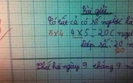 Học trò viết 4x5, cô giáo bất ngờ gạch đáp án sửa thành 5x4 khiến dân mạng tranh cãi kịch liệt vì sự nhầm lẫn Toán học sơ đẳng này