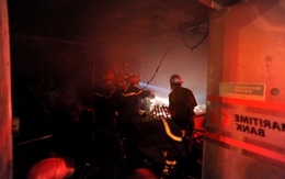 Cháy ngân hàng ở Hà Nội, sập toàn bộ trần nhà