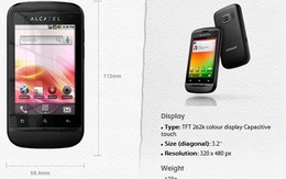 Alcatel ra smartphone 2 SIM giá rẻ