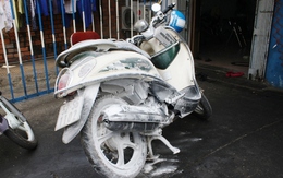 TP.HCM: Thêm một xe tay ga phát hỏa sát cây xăng