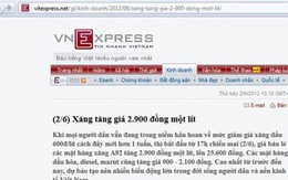 Giả mạo báo điện tử tung tin đồn xăng tăng giá