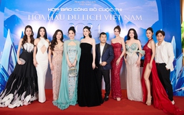 Dàn hoa, á hậu khoe sắc tại họp báo Hoa hậu Du lịch Việt Nam 2024