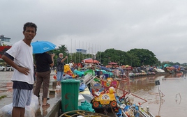 Nước sông Mekong ở Lào lên cao