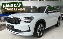 Đại lý báo Skoda Kodiaq 2025 giá tạm tính 1,6 tỷ, giao trước Tết: Có bản thể thao, thêm công nghệ cạnh tranh Santa Fe