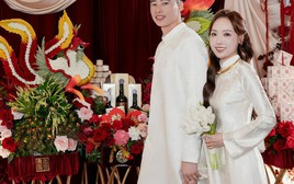 Visual sáng bừng của nữ thạc sĩ cưới thủ môn U23 Việt Nam