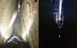 "Nghẹt thở" xem clip xe ôm công nghệ đi trong ngõ hẹp chỉ vừa 1 xe máy ở Hà Nội