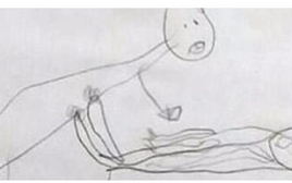 Con gái 6 tuổi đi học về vẽ một bức tranh, mẹ xem xong thì sợ suýt ngất, lập tức báo cảnh sát