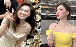 Dụi mắt không nhận ra Ngọc Nữ Top 10 HHHV Việt Nam khi đi chơi với cầu thủ, bị MC Huyền Trang Mù Tạt "chặt đẹp"