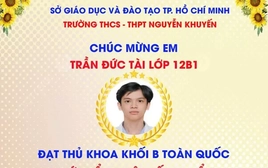 Thủ khoa khối B toàn quốc nói 'không' với luyện thi, học thêm...
